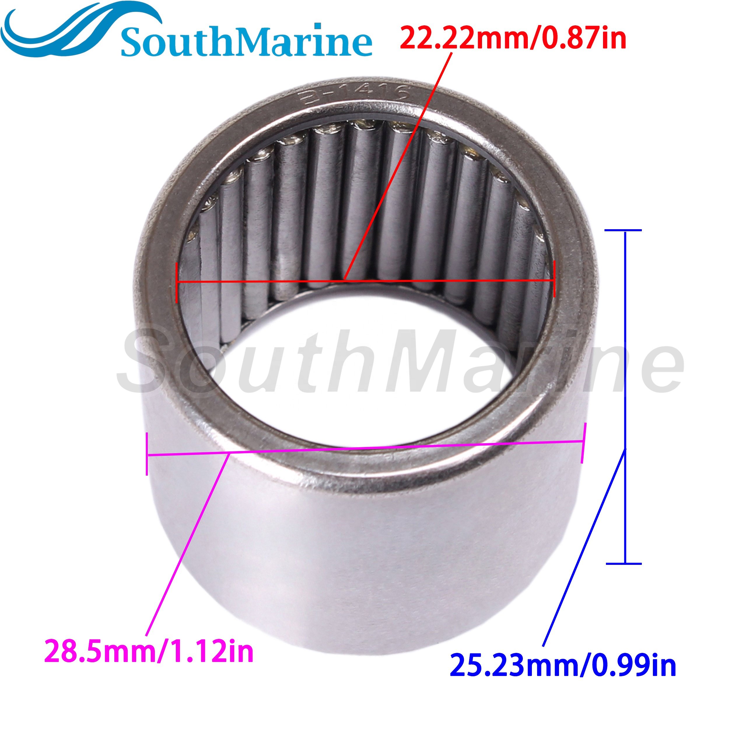 Boat Engine 93315-32224 Cylindrical Needle Bearing for Yamaha, 31-82316M for Mercury, T40-04000026 for Parsun Powertec 25HP-50HP