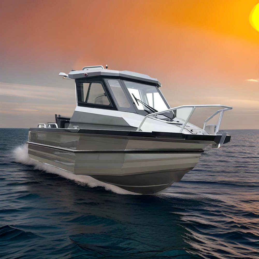 Fishing Boat with Motor and Trailer 6m Center Console Boat Aluminium Dual Engine Party Sports Boat Yacht