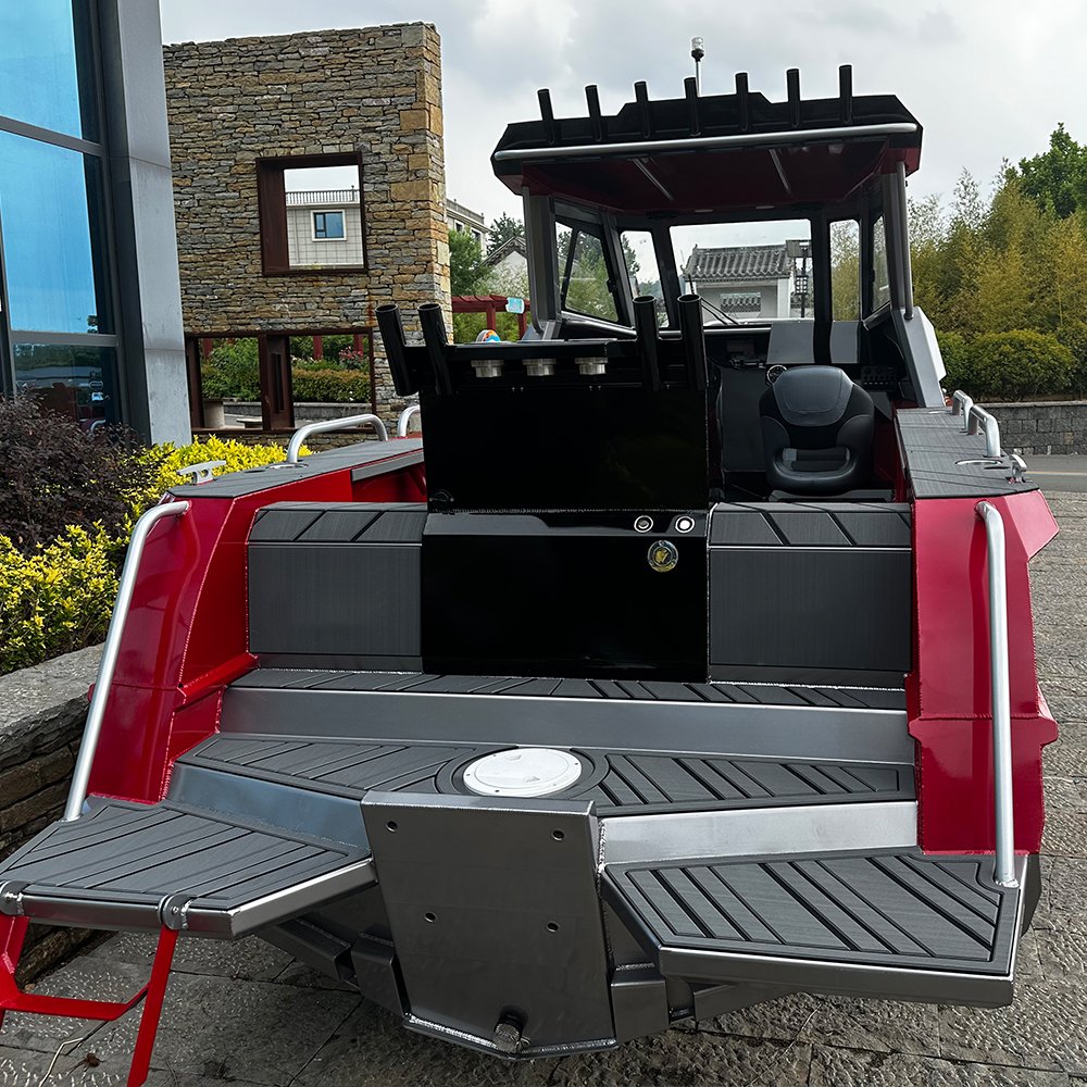 Fishing Boat with Motor and Trailer 6m Center Console Boat Aluminium Dual Engine Party Sports Boat Yacht