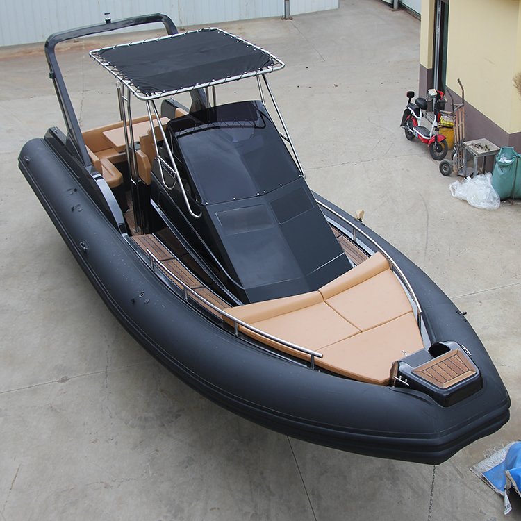 Customized 32t Rib 960 Inflatable Fishing Boat PVC Hypalon Tube Fiberglass Hull Shell Multi-Person Complemented Outboard Engine
