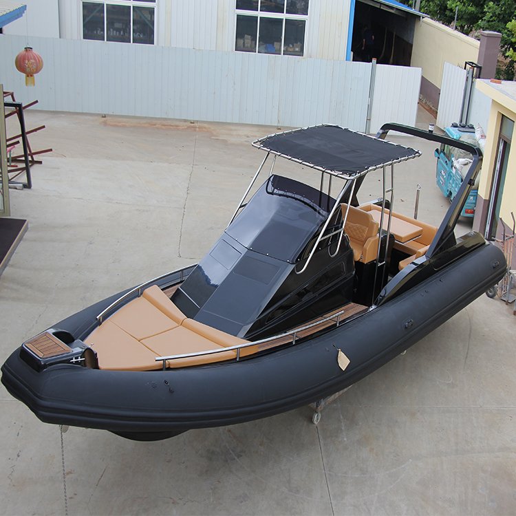 Customized 32t Rib 960 Inflatable Fishing Boat PVC Hypalon Tube Fiberglass Hull Shell Multi-Person Complemented Outboard Engine