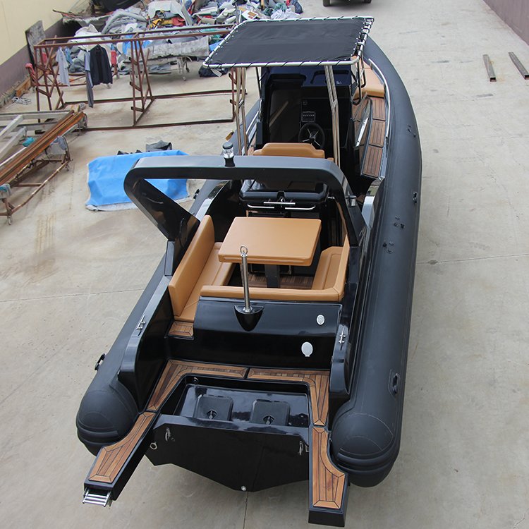 Customized 32t Rib 960 Inflatable Fishing Boat PVC Hypalon Tube Fiberglass Hull Shell Multi-Person Complemented Outboard Engine