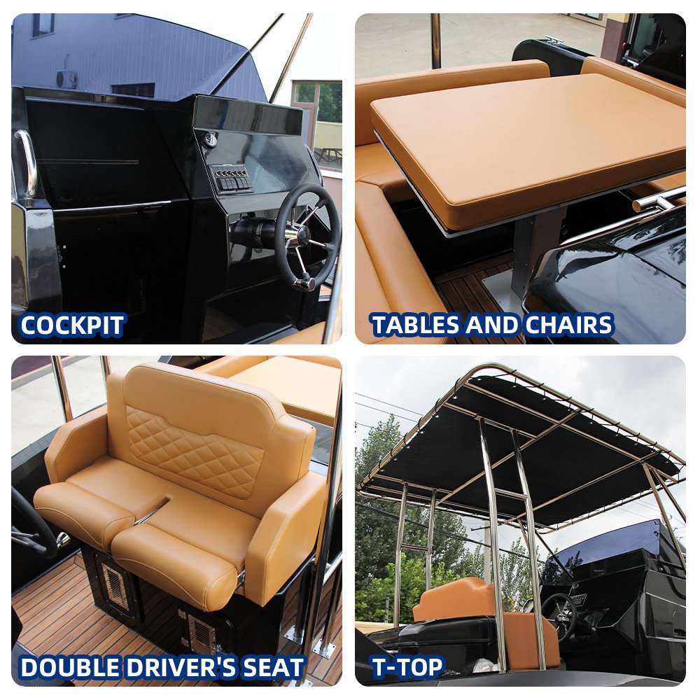 Customized 32t Rib 960 Inflatable Fishing Boat PVC Hypalon Tube Fiberglass Hull Shell Multi-Person Complemented Outboard Engine
