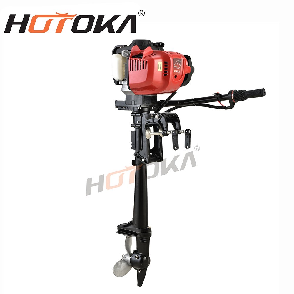 HOTOKA Short Tail Outboard Boat Motor 4 Stroke Gasoline 50cc Boat Engine Water Jet Drive Small Outboard Motor for Sale