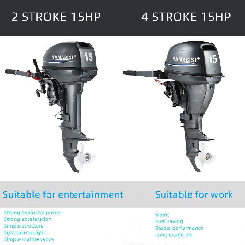 Popular YAMABISI 15HP 2 Stroke Long or Short Shaft Boat Engine Outboard Motors for Sale