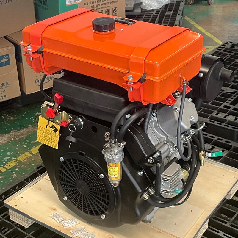 2V88 20HP Power 2-Cylinder 4-Stroke Air-Cooled Diesel Engine for Industrial & Farm Usage Boat Generator Set Used Condition