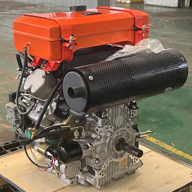 2V88 20HP Power 2-Cylinder 4-Stroke Air-Cooled Diesel Engine for Industrial & Farm Usage Boat Generator Set Used Condition