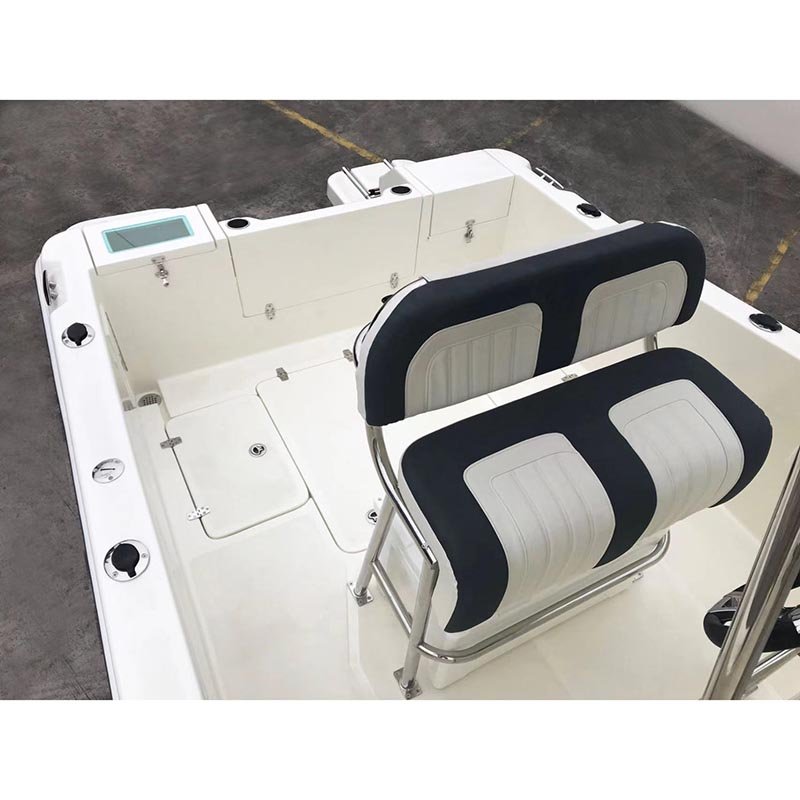 23FT Fiberglass Fishing Boat Outboard Engine T-Top Hardtop Bimini Boat for Sale