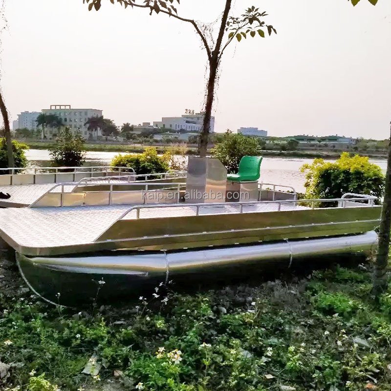 3mm 4mm 5mm 6mm Thickness Aluminum Jon Sea Used Two Pontoons Fishing Rowing Vessel Boat High Balance House Boat with Engine