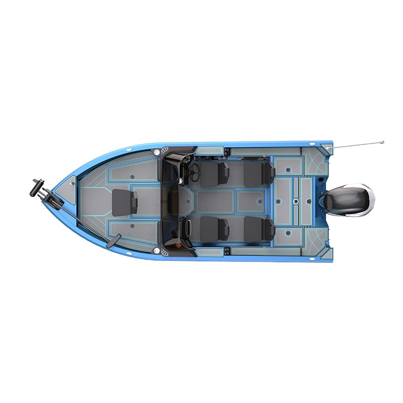 17ft 4-Person Black Bass Fishing Aluminum Boat Wholesale OEM ODM Luxury Yacht Outboard Engine Boat Rowing
