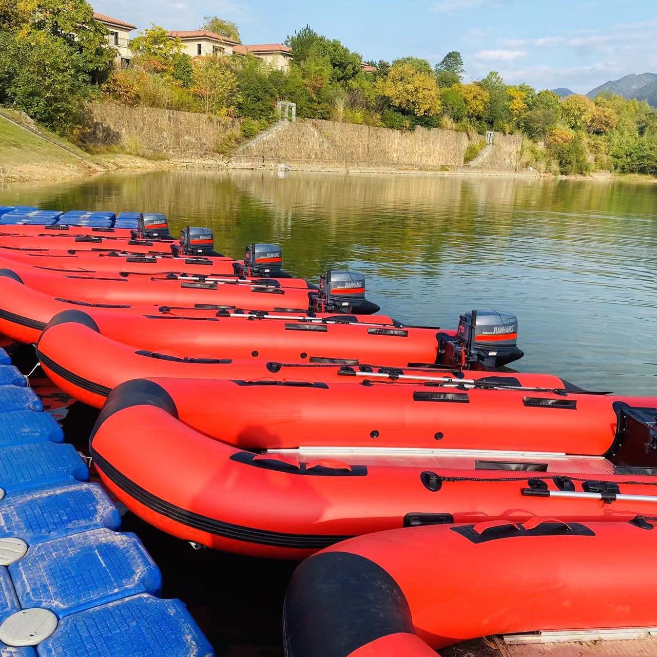 B08 4.3 Meter/8-seater Rubber Boat Matched with a Two-stroke 30 Horsepower Outboard Engine