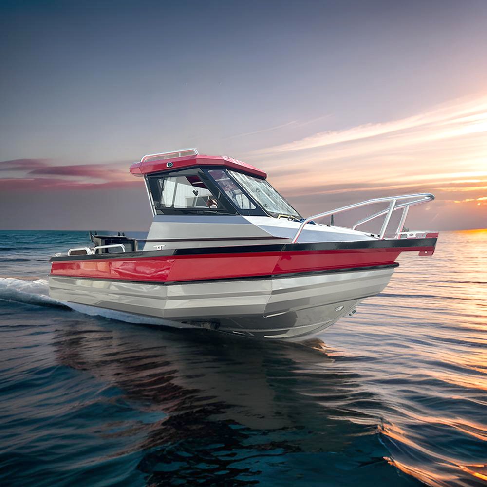 Center Console Fishing Boat 6m Aluminium Boat Hulls Dual Engine Yacht with Motor 6 Passengers Party Boat