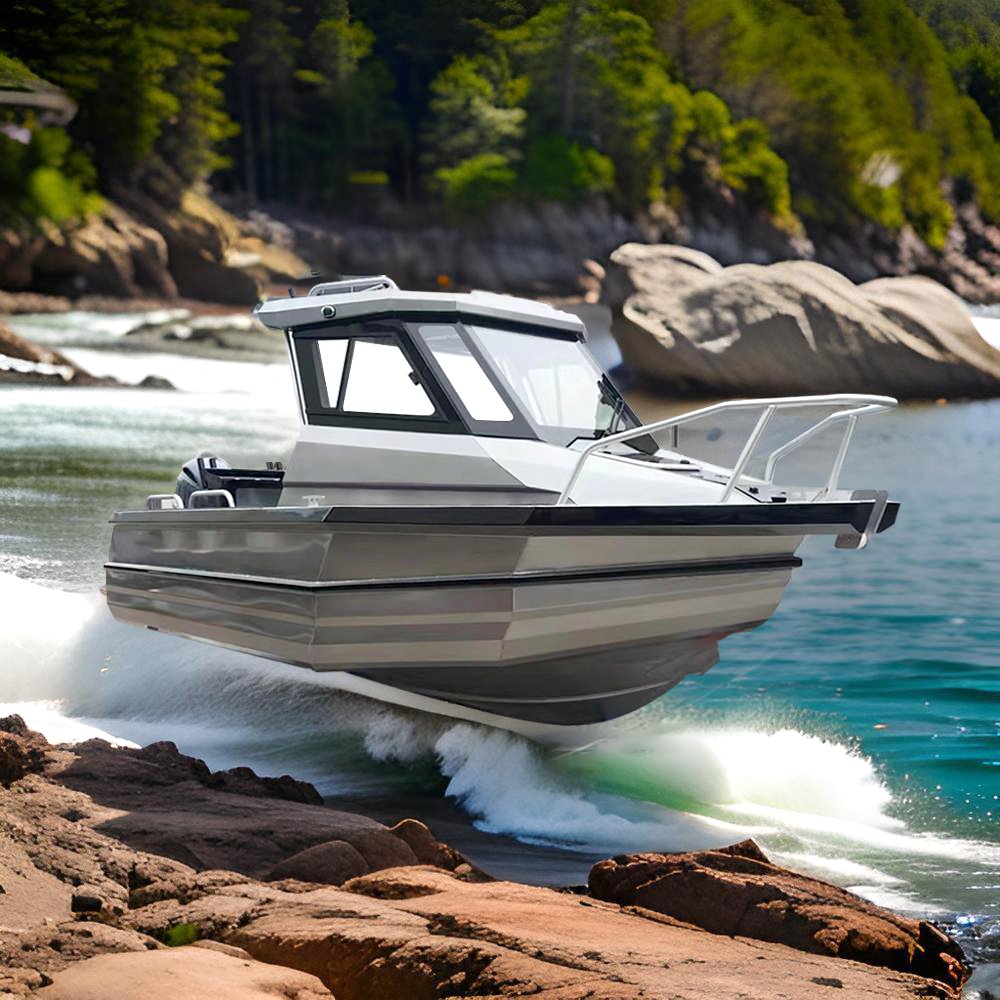 Center Console Fishing Boat 6m Aluminium Boat Hulls Dual Engine Yacht with Motor 6 Passengers Party Boat