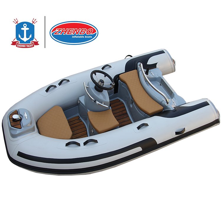 Small Luxury 3m Rib Boat With Fiberglass Hull Outboard Engine Console and Steering System