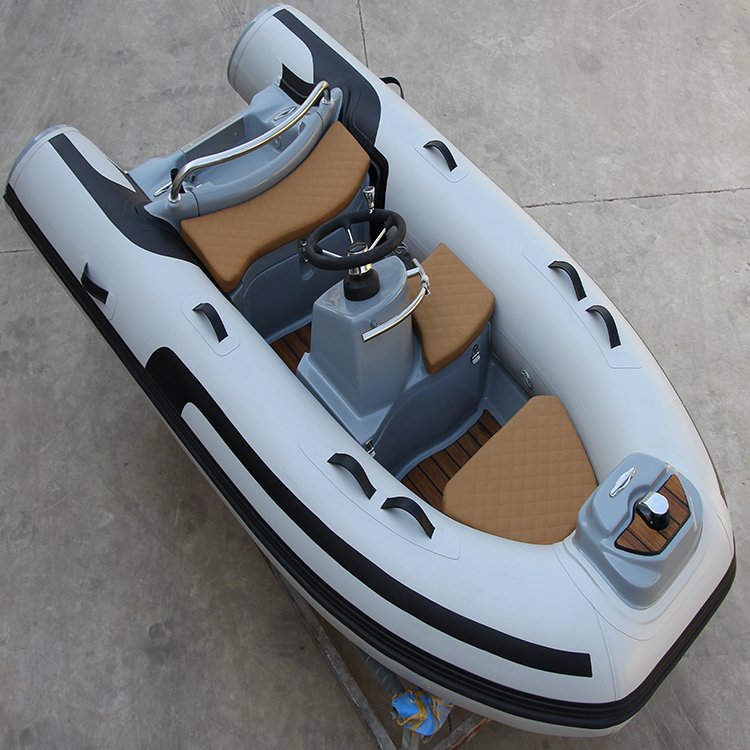 Small Luxury 3m Rib Boat With Fiberglass Hull Outboard Engine Console and Steering System