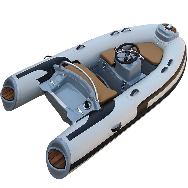 Small Luxury 3m Rib Boat With Fiberglass Hull Outboard Engine Console and Steering System