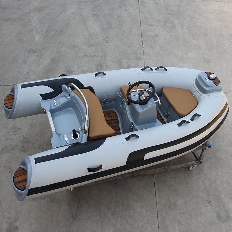 Small Luxury 3m Rib Boat With Fiberglass Hull Outboard Engine Console and Steering System