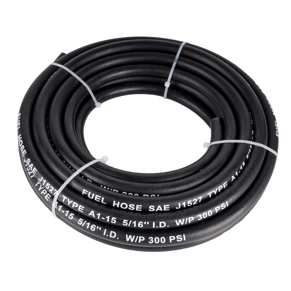Black Ethanol Resistant Boat Marine Fuel Line Filler Hose SAE J1527 300PSI