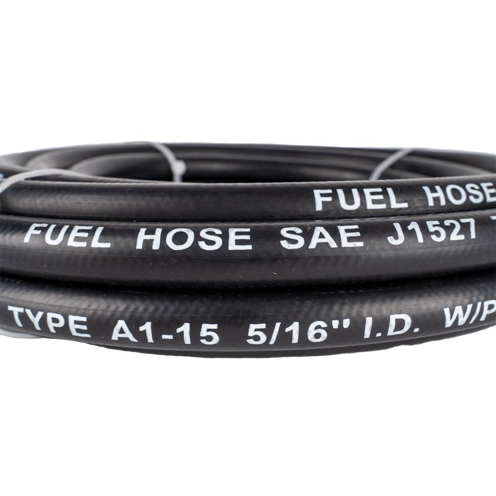 Black Ethanol Resistant Boat Marine Fuel Line Filler Hose SAE J1527 300PSI