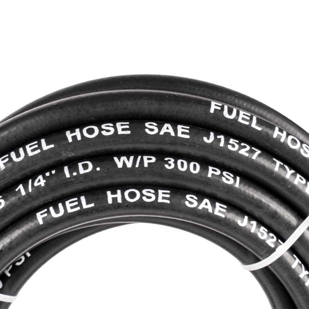 Black Ethanol Resistant Boat Marine Fuel Line Filler Hose SAE J1527 300PSI