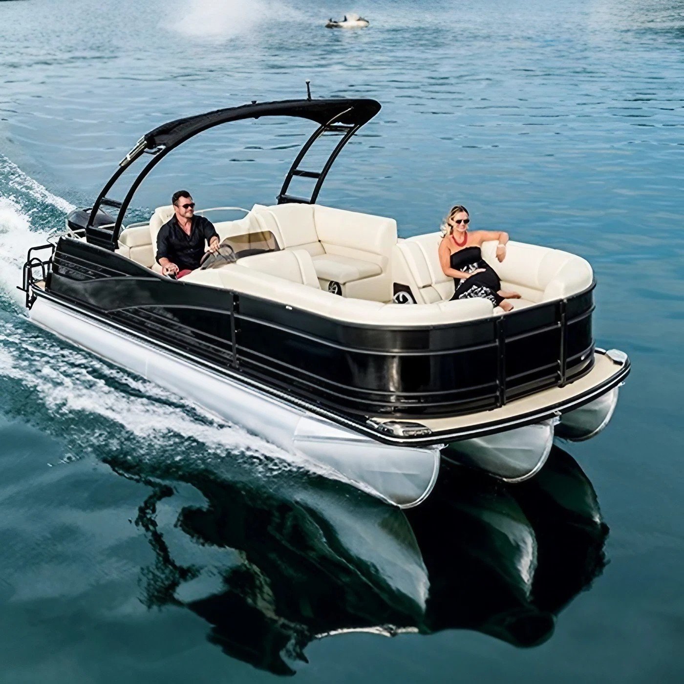 Quality 7.6m/25ft Aluminum Pontoon Boats for Happy Family Leisure & Fishing Luxury Style with Offered Outboard Engine