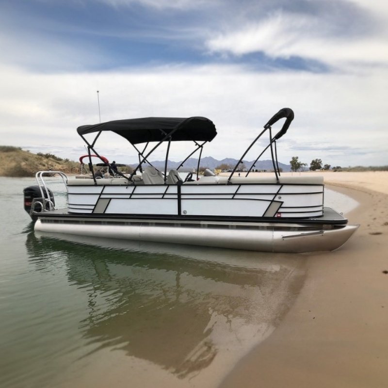 Quality 7.6m/25ft Aluminum Pontoon Boats for Happy Family Leisure & Fishing Luxury Style with Offered Outboard Engine