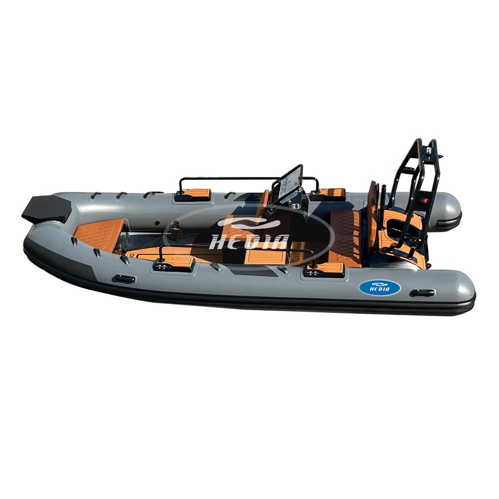 Hedia Aluminium Rib Boat 480 Inflatable Double Model with Outboard Engine for Fishing Rowing and Lake Sports