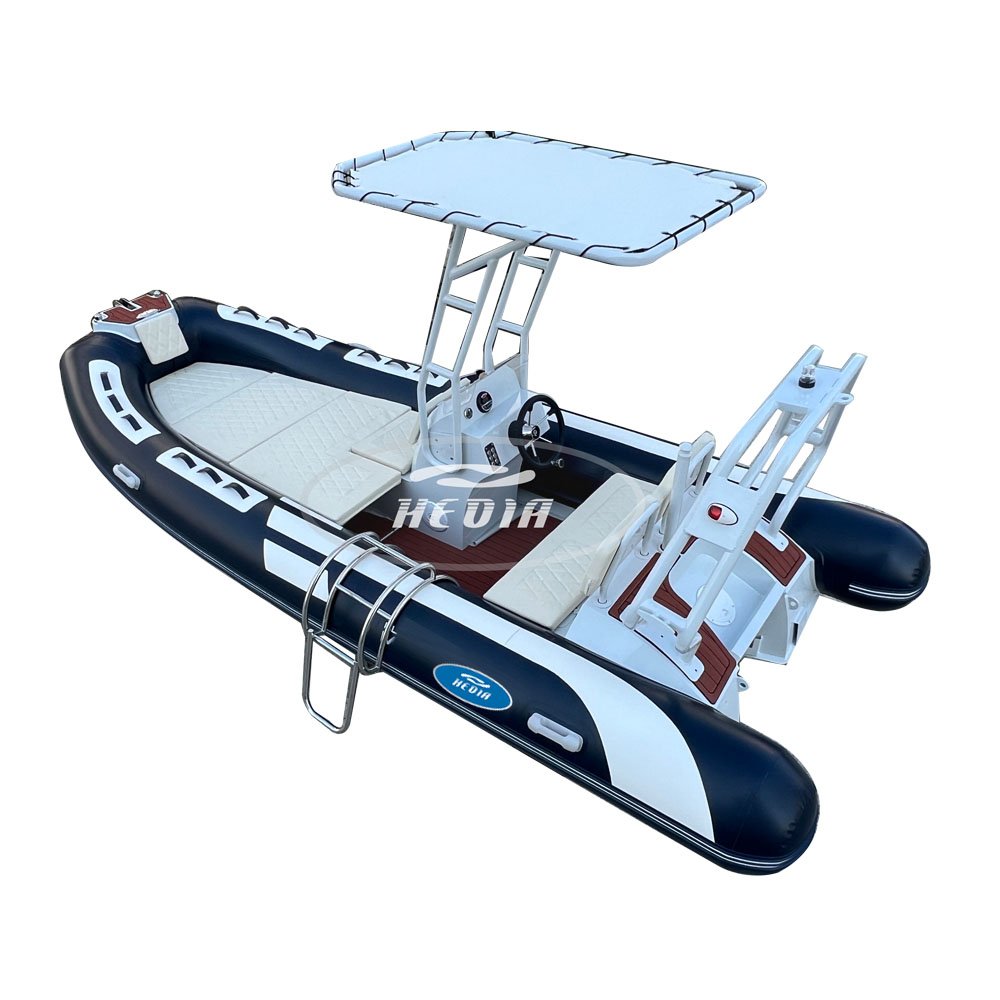 Hedia Aluminium Rib Boat 480 Inflatable Double Model with Outboard Engine for Fishing Rowing and Lake Sports
