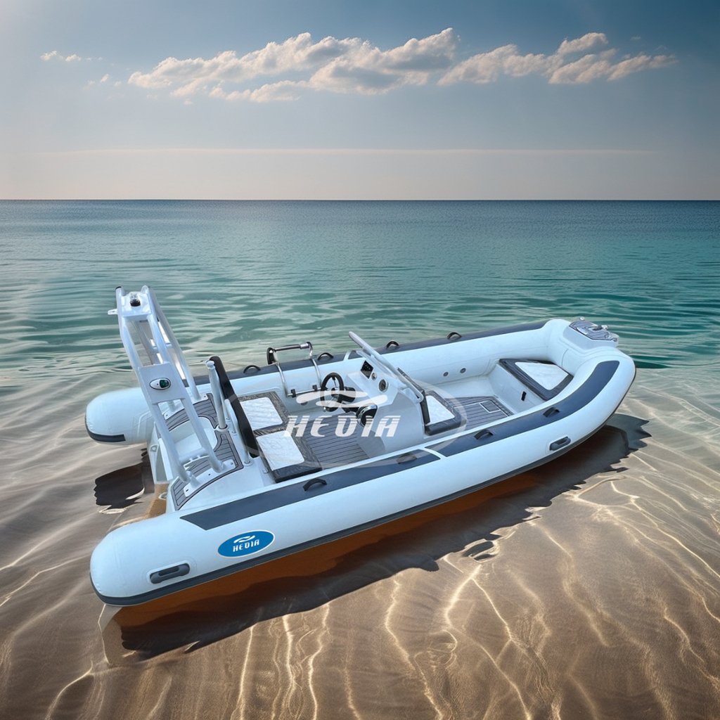 Hedia Aluminium Rib Boat 480 Inflatable Double Model with Outboard Engine for Fishing Rowing and Lake Sports