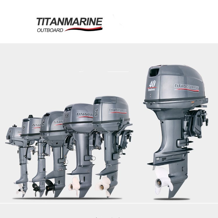TITANMARINE 2 Stroke Engines 40hp Boat Engine Outboard Motor Marine Engine for Sale Compatible with yamaha E40X