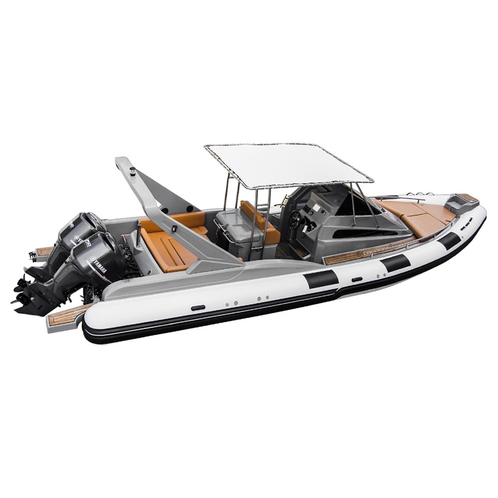 Zhenbo OEM 32ft 9.6m Luxury Inflatable Rib Boat 1.2mm PVC Inflatable Boats CE Certificate Outboard Engine