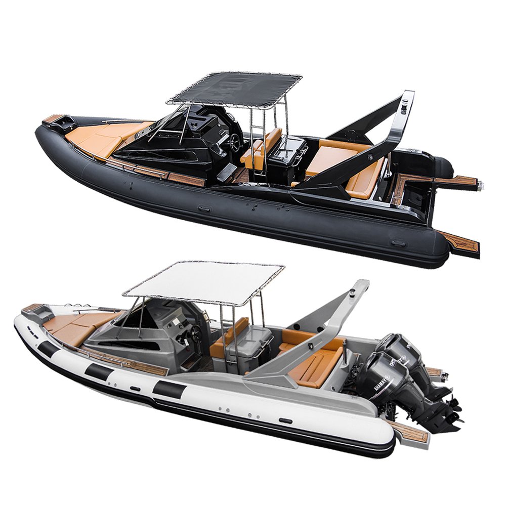Zhenbo OEM 32ft 9.6m Luxury Inflatable Rib Boat 1.2mm PVC Inflatable Boats CE Certificate Outboard Engine