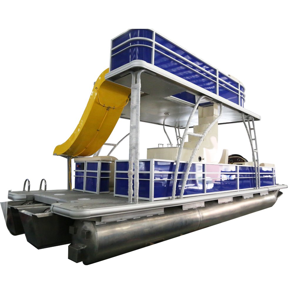 Luxury 25ft Double-Decker EVA Sport Yacht Ultimate Leisure Jet Boat for River Fishing Sports Entertainment with Optional Trailer