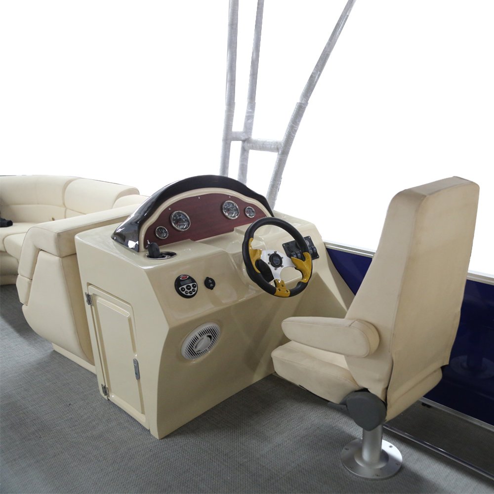 Luxury 25ft Double-Decker EVA Sport Yacht Ultimate Leisure Jet Boat for River Fishing Sports Entertainment with Optional Trailer