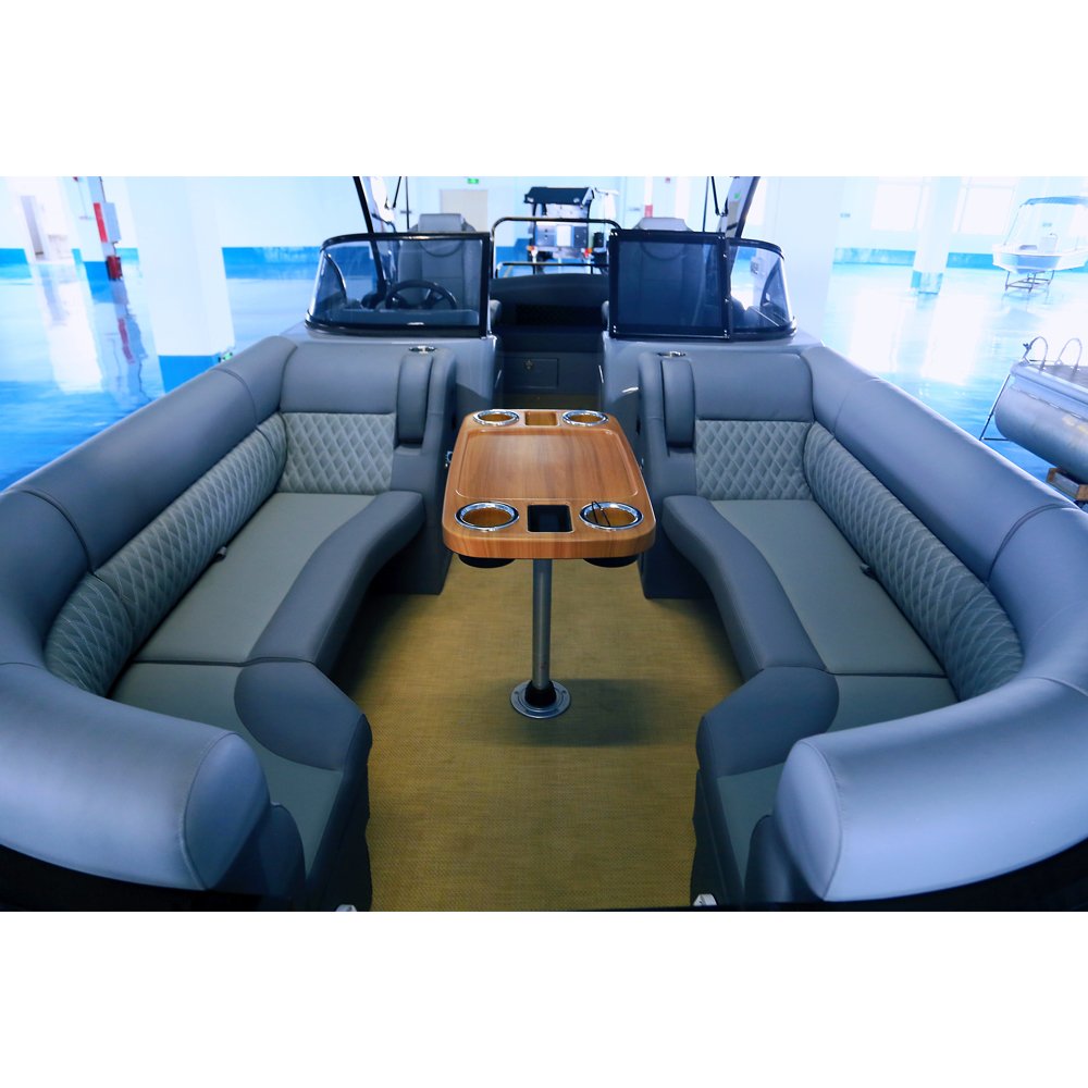 Recreational Floating Home Lake House Tritoon Boat in Fiberglass Hull with CE