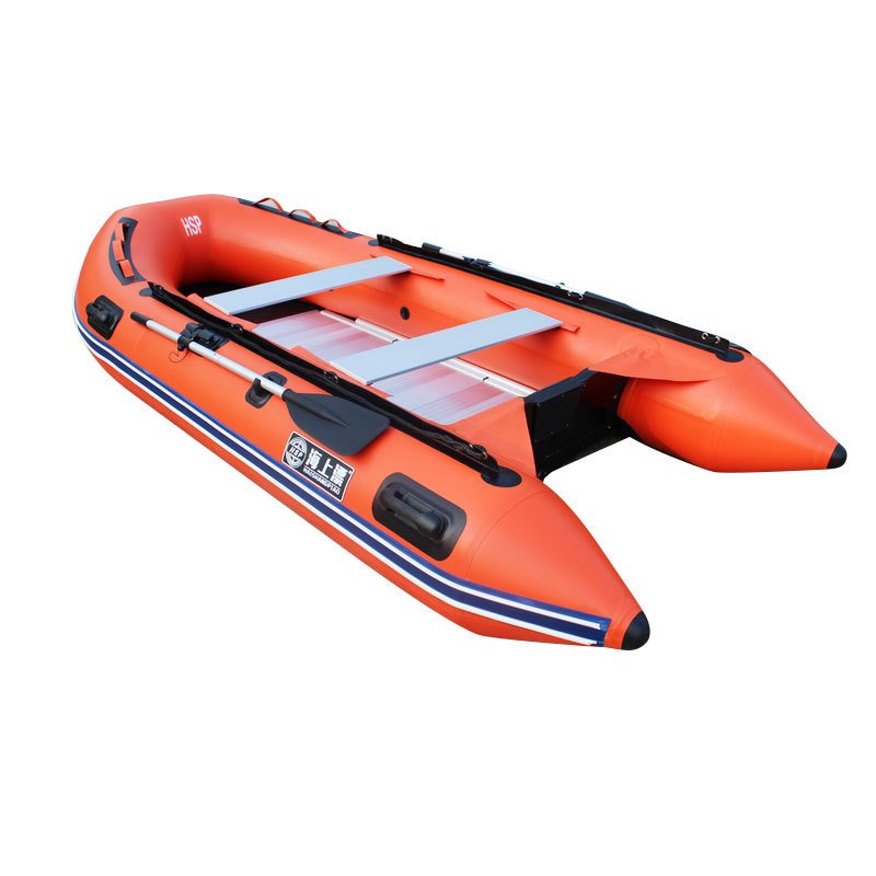 Luya Inflatable Fishing Boat Aluminum Alloy Bottom Wear-Resistant Sea Fishing Assault Boat Drifting Outdoor Includes Engine