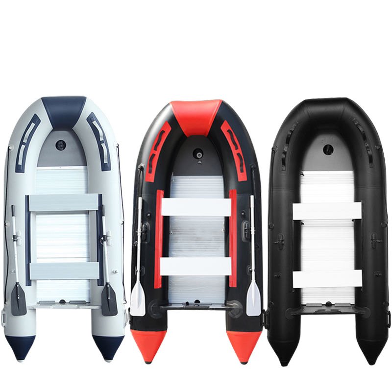 Luya Inflatable Fishing Boat Aluminum Alloy Bottom Wear-Resistant Sea Fishing Assault Boat Drifting Outdoor Includes Engine