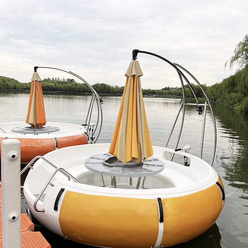Boat with Electric Engine Professional Floating Bbq Donut Boats
