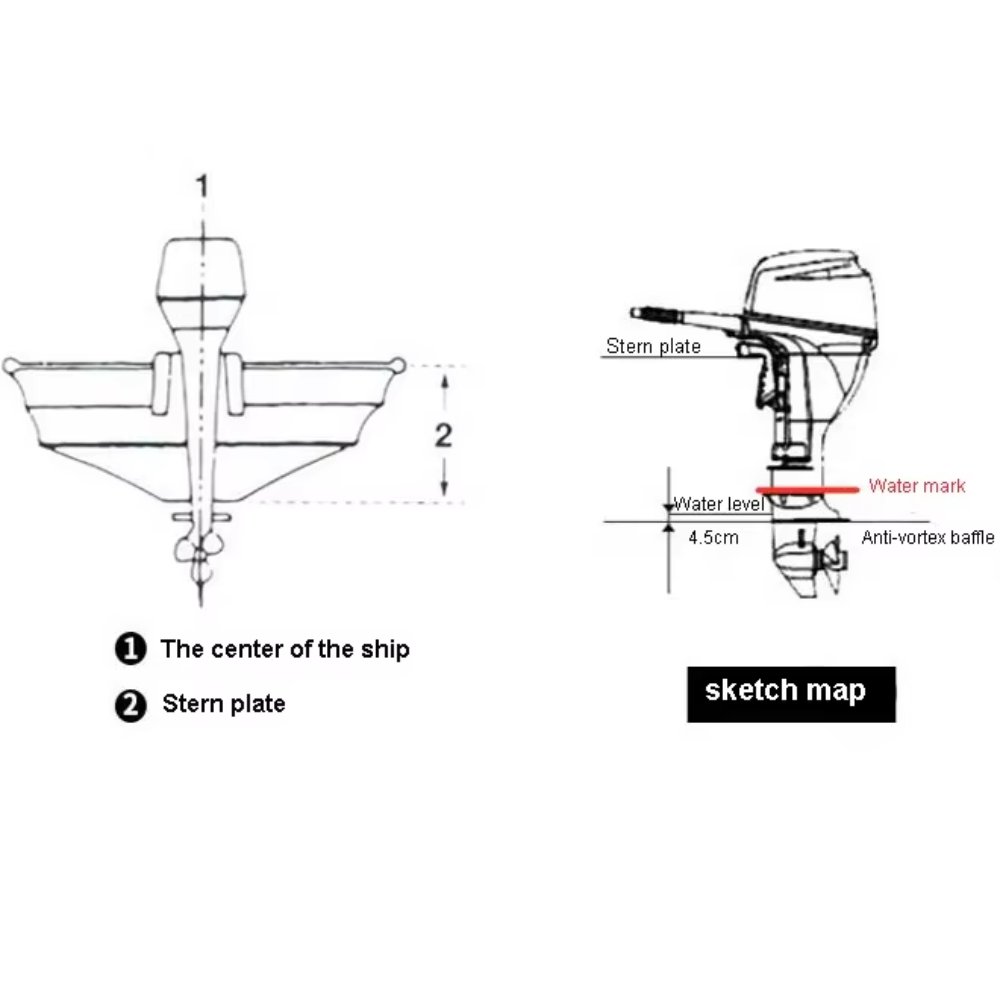 CNWAGNER New 30HP Four Stroke Outboard Engine Inboard Yamaha Electric Gasoline Fuel CDI Ignition Remote Control Manual Electric