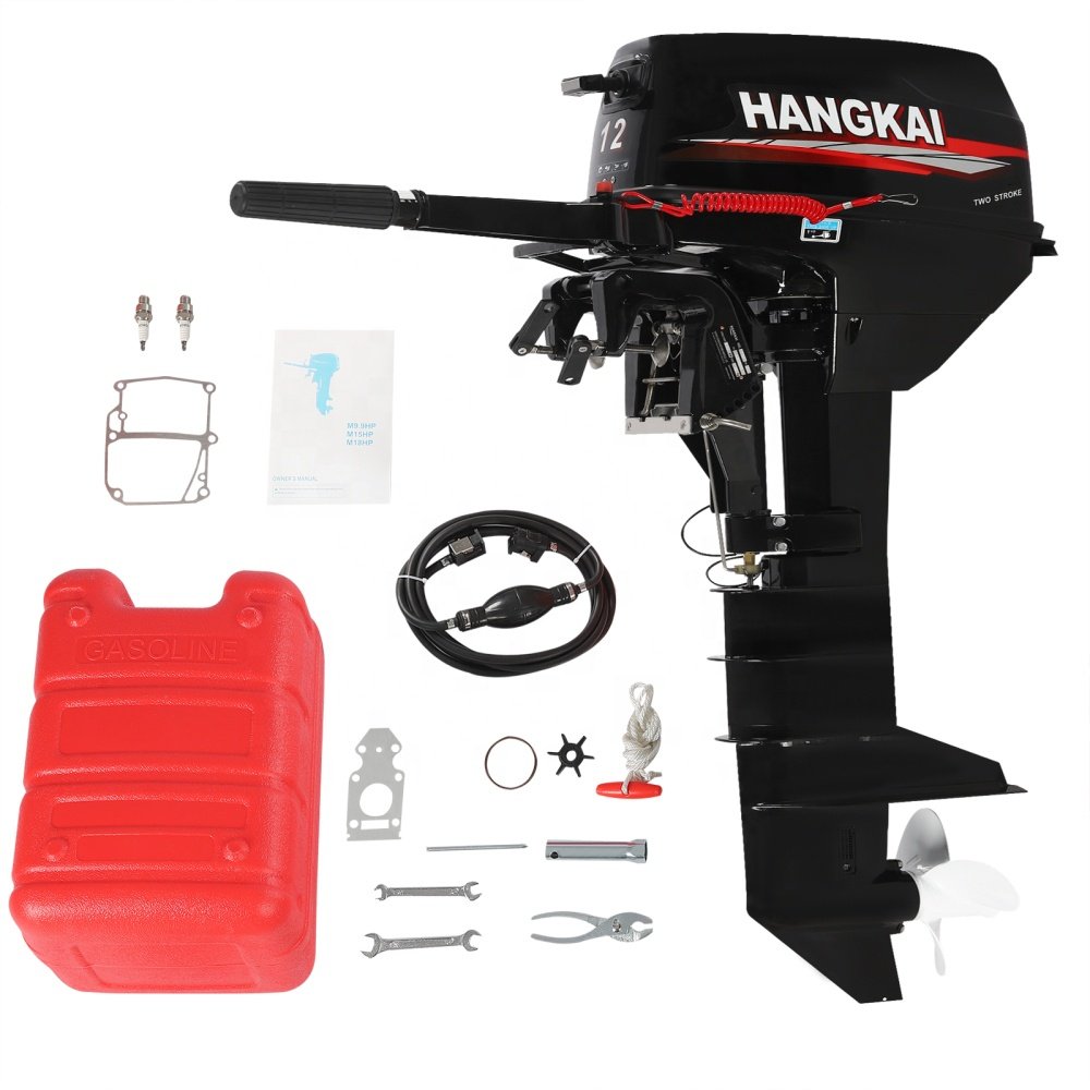HANGKAI 2 Stroke 12HP Outboard Motor Inflatable Fishing Boat Engine Fishing Boat Motor Fuera De Borda