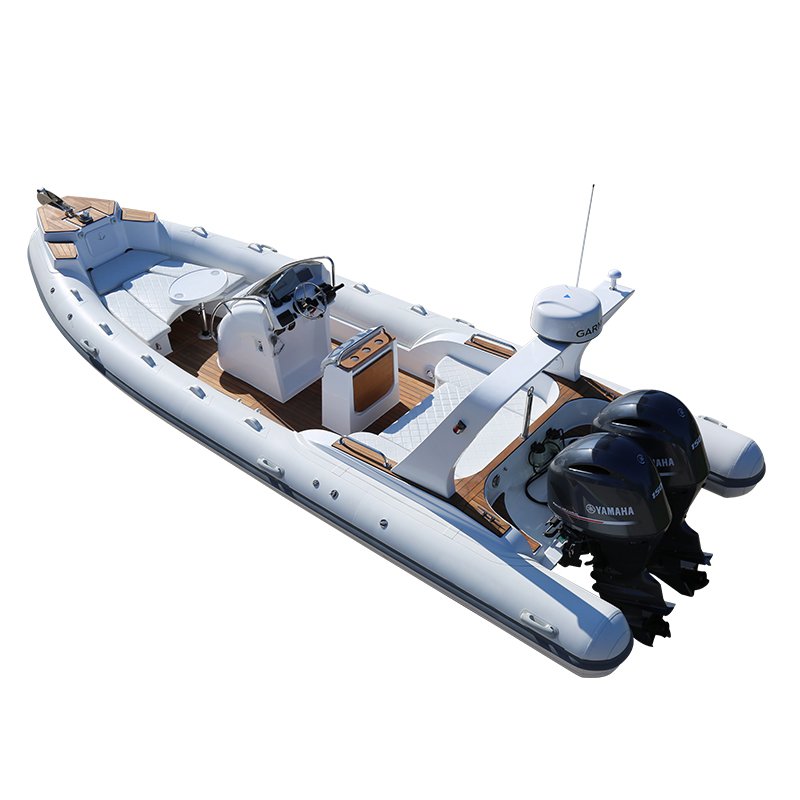 Inflatable Rib Boat with Outboard Engine PVC Aluminum Material Fishing Boat Sports Luxury Hypalon Fiberglass Hull