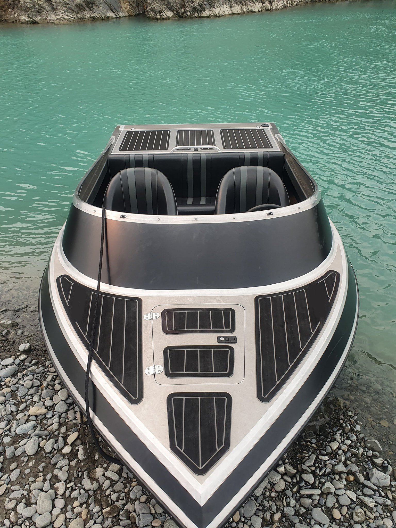 Kinocean 14 ft High Speed Aluminum Jet Power Rowing Boat With Inboard Engine for Sale