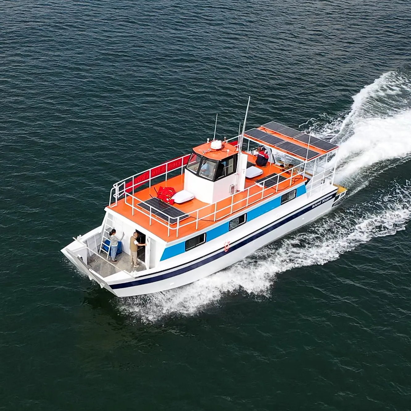Flat Botoom Aluminum Aluminium Landing Craft Work Boat with diesel Inboards Engine and Water Jet