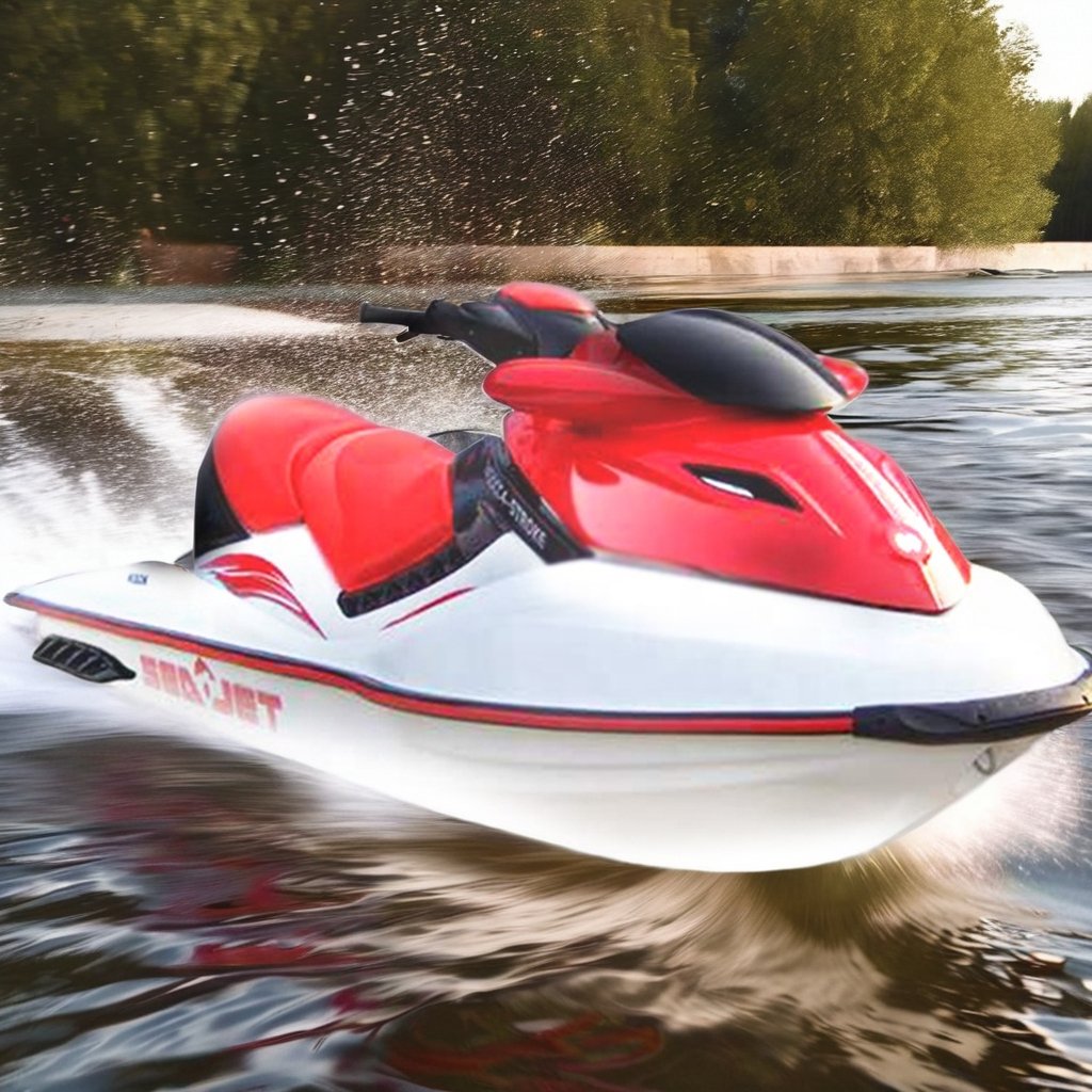 Fast Speed 3-Seater Racing Motorboat 1400cc 4-Storke Jet Ski with Engine Fiberglass Water Sports Entertainment Boat