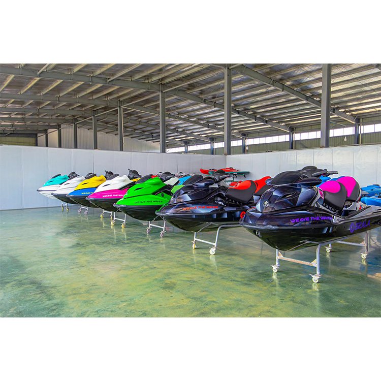 Fast Speed 3-Seater Racing Motorboat 1400cc 4-Storke Jet Ski with Engine Fiberglass Water Sports Entertainment Boat