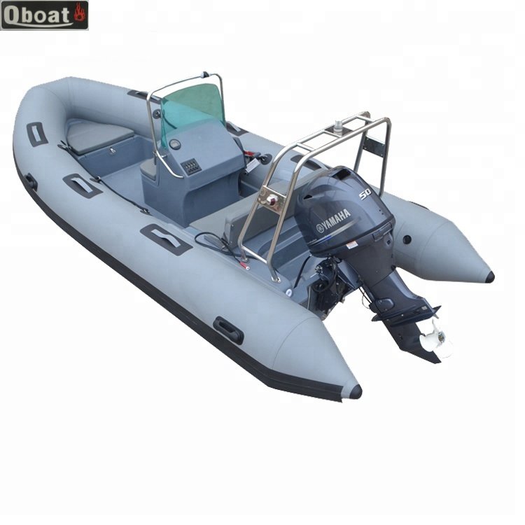 CE New Fashion Direct China Factory 4.7m France ORCA Hypalon Rigid Inflatable Boat China Rib Boats with Outboard Motor
