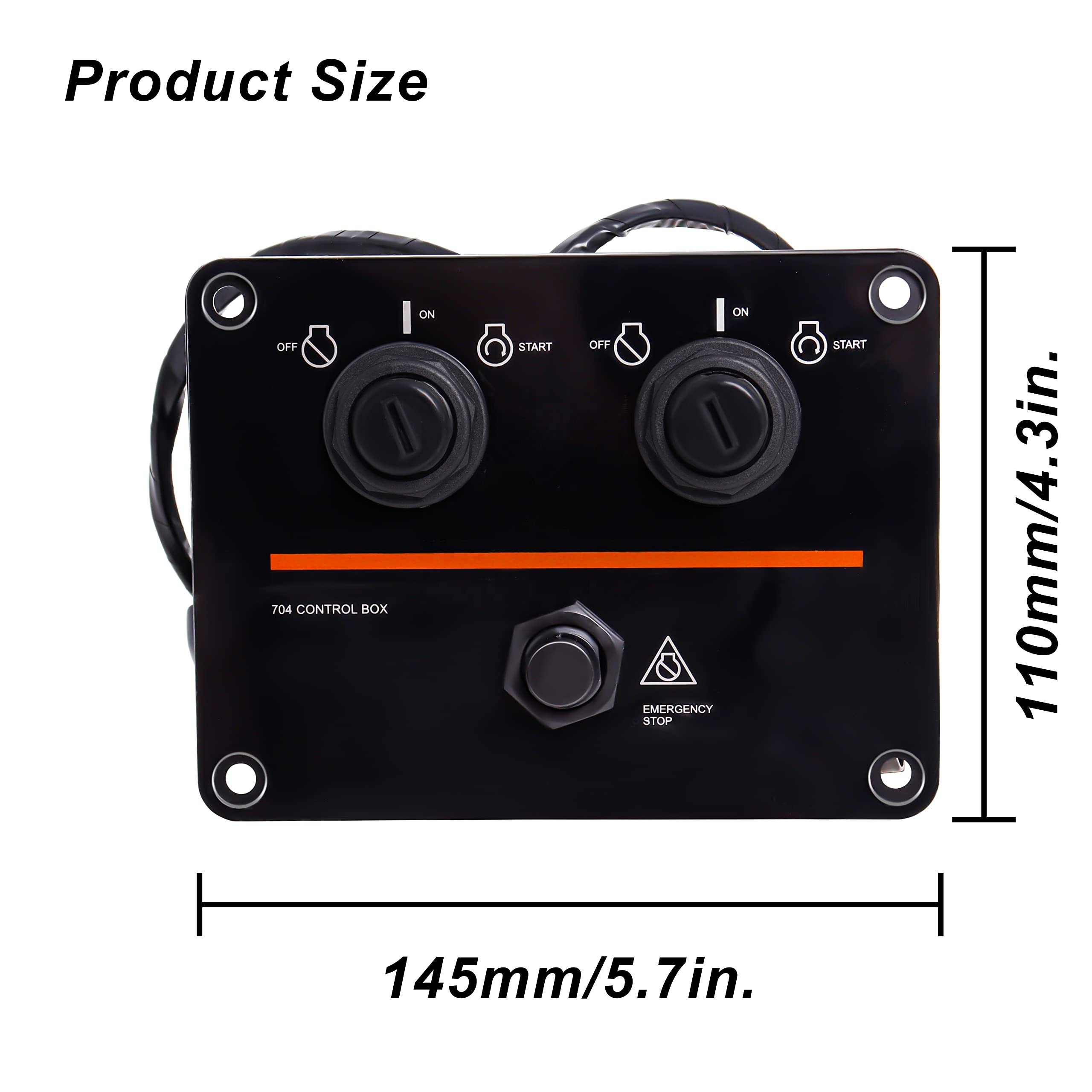 6K1-82570-08-00 Dual Engine Key Switch Panel for Yamahaa 12V Outboard Double Vertical Control Engines 6K1-82570-13-00