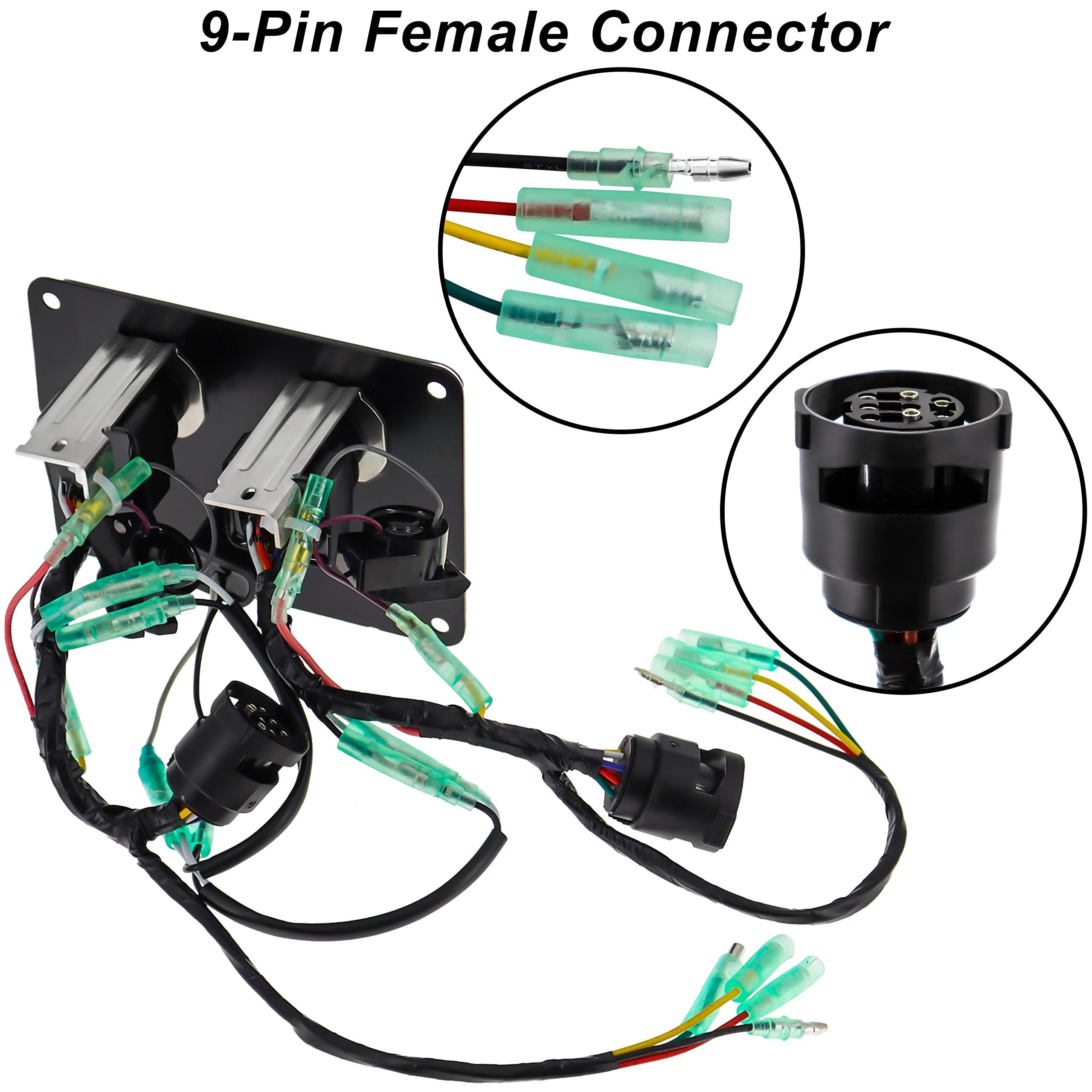6K1-82570-08-00 Dual Engine Key Switch Panel for Yamahaa 12V Outboard Double Vertical Control Engines 6K1-82570-13-00