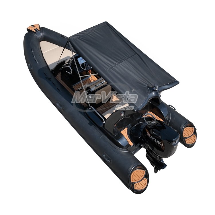 China Factory Sale CE 20ft RIB580 Rigid Fiberglass Double Hull Orca Hypalon PVC Rib Schlauchboot