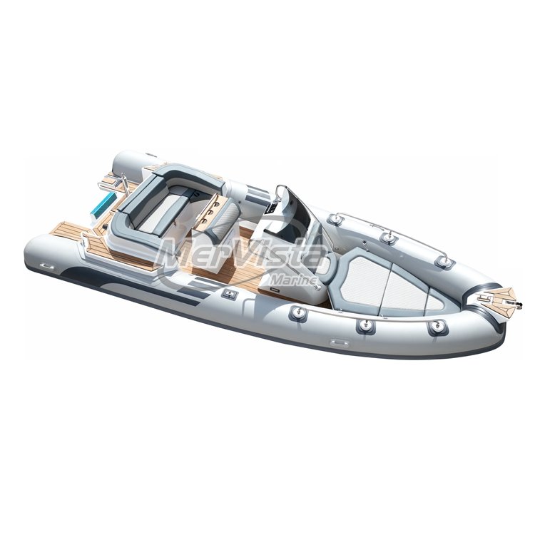 China Factory Sale CE 20ft RIB580 Rigid Fiberglass Double Hull Orca Hypalon PVC Rib Schlauchboot